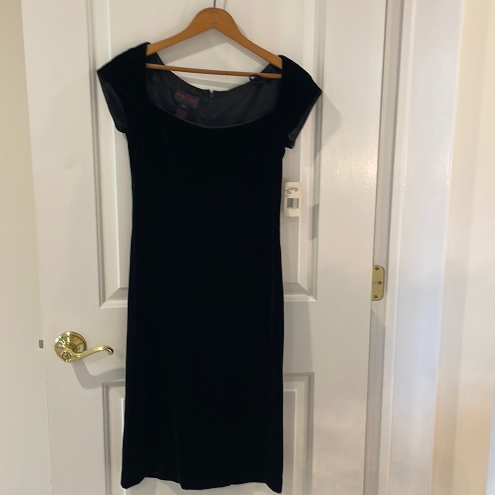NWT Ralph Black Velvet Dress
